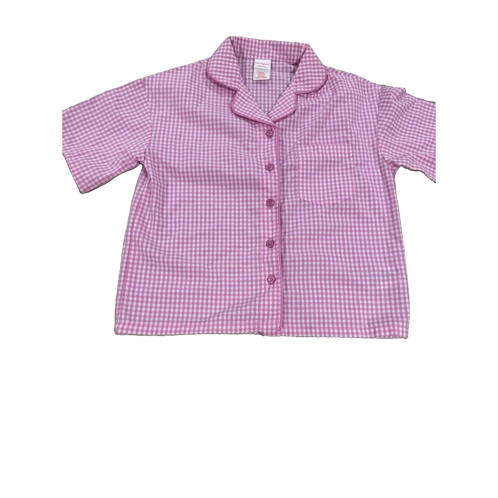 Cat & Jack Girls Pink Gingham Pajama Top Size M 8 Short Sleeve Sleepwear NWT